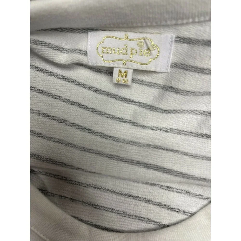Mudpie Women’s Medium Dress White Blue Stripe - Picture 9 of 10
